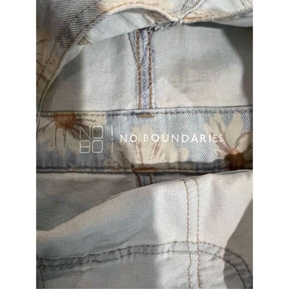 No Boundaries daisy flower floral Jean overalls size XS 1 - Picture 6 of 8